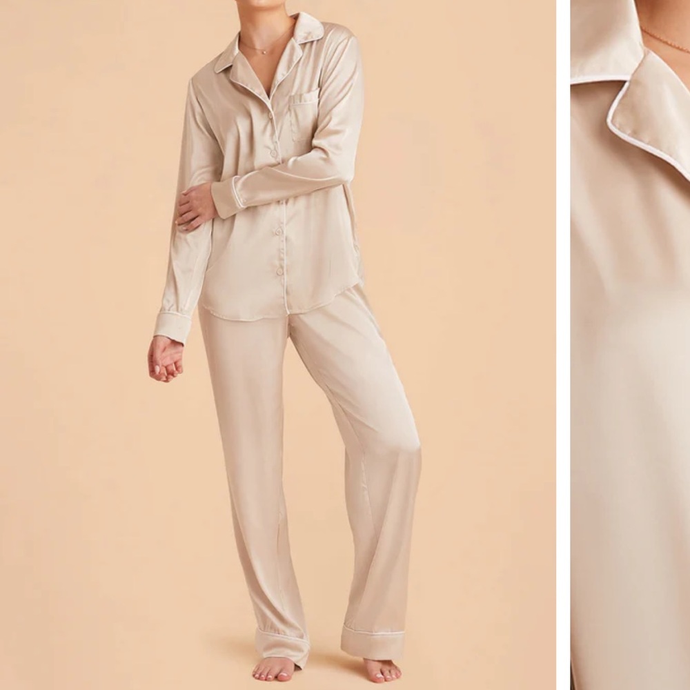 Birdy Grey Jonny Long Sleeves And Pants Satin PJ Set